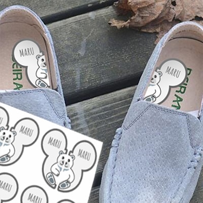 Shoe labels for kids shoes