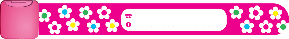Pink wristband - Daisies