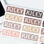 Small name labels