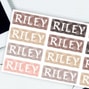 Small name labels